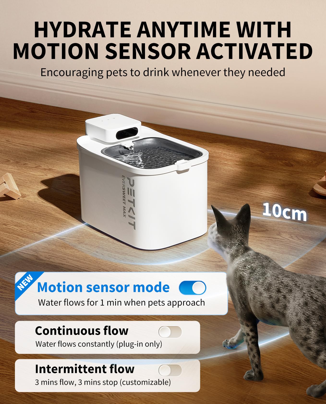 Cordless Pet Water Fountain 3L
