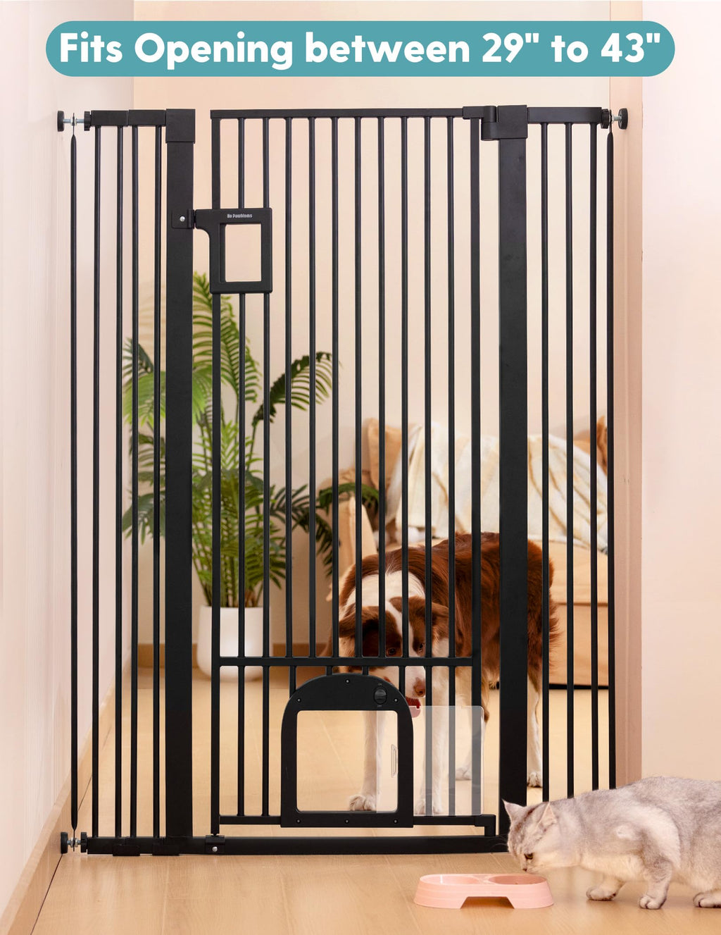 Extra Tall Auto-Close Cat Safety Gate