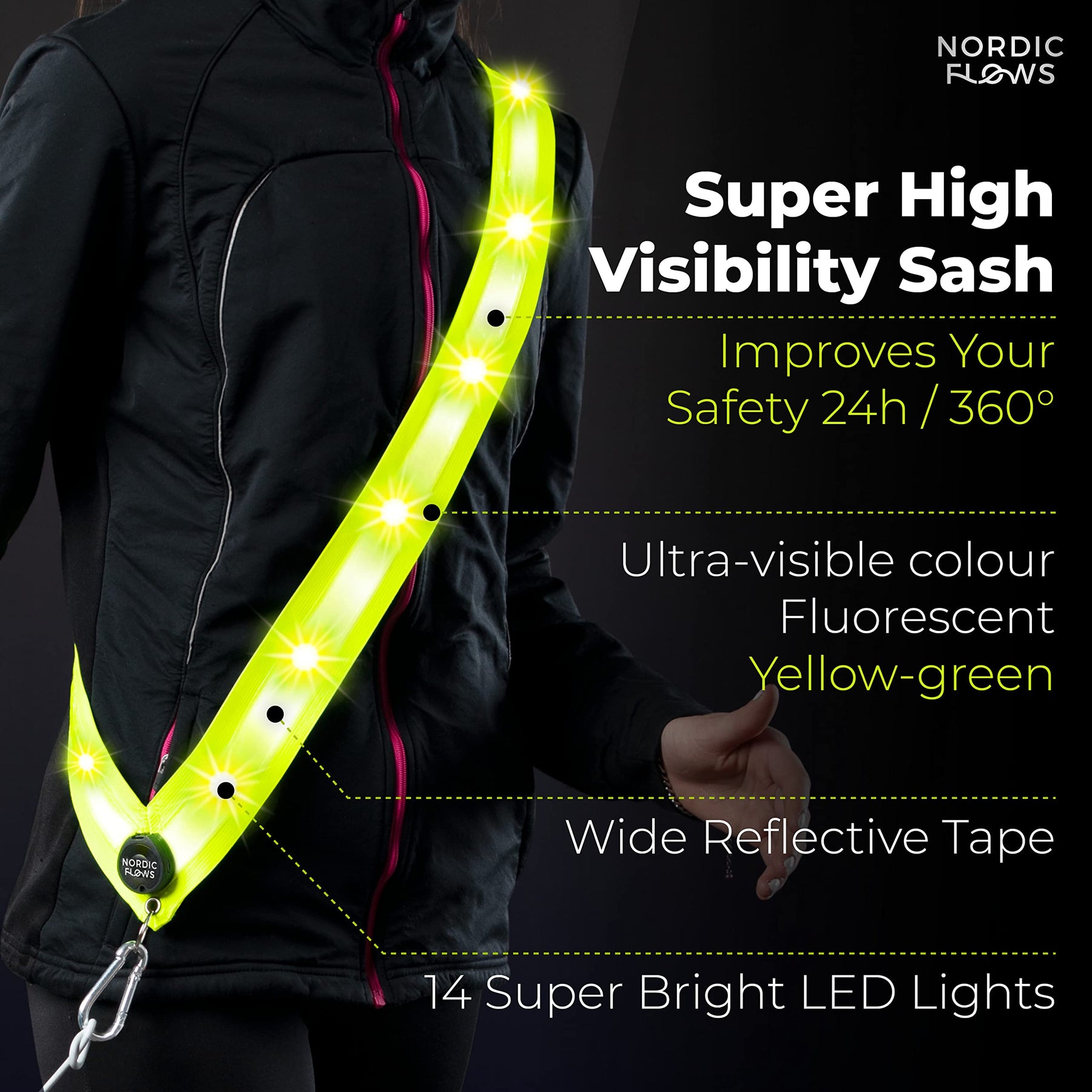 Rechargeable LED Reflective Safety Vest