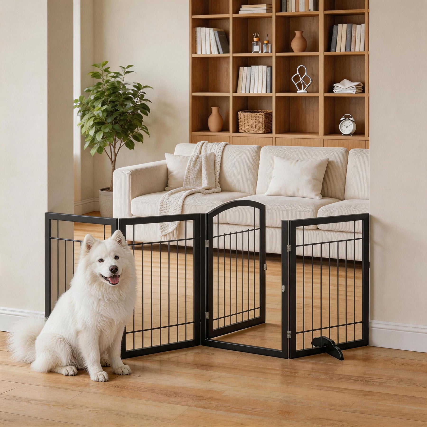 Vantas No-Assembly Folding Dog Gate