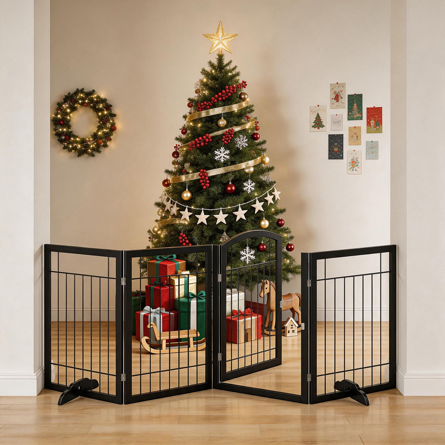 Vantas No-Assembly Folding Dog Gate